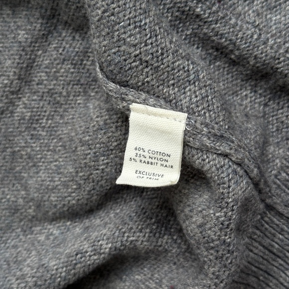 y2k vintage abercrombie Gilly Hicks Grey cropped button cardigan knit sweater - Picture 4 of 6